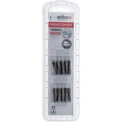 Wiha - 1/4" Drive, #3 Tri-Wing Screwdriver Bit - 1" OAL - Eagle Tool & Supply