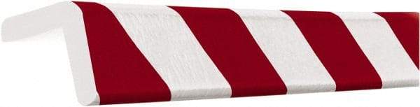 PRO-SAFE - Polyurethane Foam Type H Corner Guard - Red/White - Eagle Tool & Supply