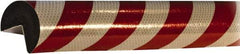 PRO-SAFE - Polyurethane Foam Type A+ Corner Guard - Red/White - Eagle Tool & Supply