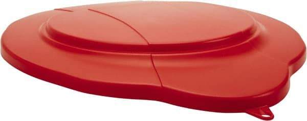 Vikan - 5 Gal Polypropylene Pail Lid - Red - Eagle Tool & Supply