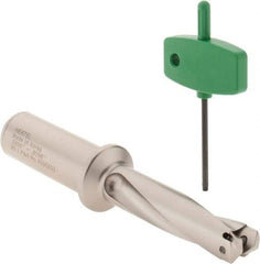 Hertel - 15.5 to 15.99mm Diam, 3xD, 46.5mm Max Depth, 3/4" Shank Diam, 64.6mm Flute, Replaceable Tip Drill - HMD-MAH Toolholder, Series HMD - Eagle Tool & Supply