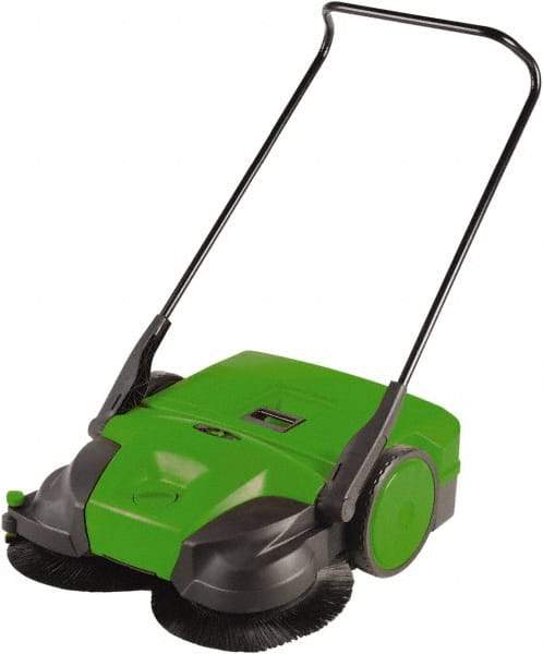 Bissell - 38" Sweeping Width, Triple Brush Sweeper - Self Propelled, Plastic Wheels, Nylon Bristles, 13 Gal Capacity - Eagle Tool & Supply