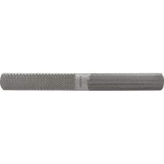 Stanley - 8" Long, Bastard Cut, 4-in-1 American-Pattern File - Double Cut, 2.88" Overall Thickness - Eagle Tool & Supply