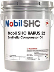 Mobil - 5 Gal Pail, ISO 32, Air Compressor Oil - 30.6 Viscosity (cSt) at 40°C, 5.6 Viscosity (cSt) at 100°C - Eagle Tool & Supply