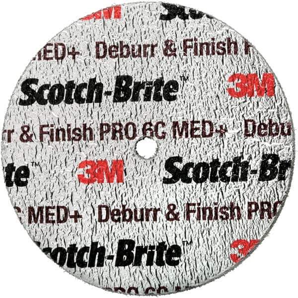 3M - 3" Medium Grade Ceramic Deburring Disc - 1/4" Center Hole, Holder Required - Eagle Tool & Supply