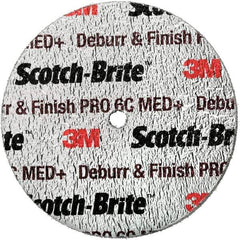 3M - 3" Medium Grade Ceramic Deburring Disc - 3/8" Center Hole, Holder Required - Eagle Tool & Supply