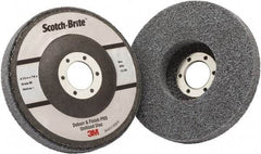 3M - 4-1/2" Medium Grade Ceramic Deburring Disc - 7/8" Center Hole, Holder Required - Eagle Tool & Supply