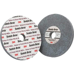 3M - 6" Medium Grade Ceramic Deburring Disc - 1" Center Hole, Holder Required - Eagle Tool & Supply