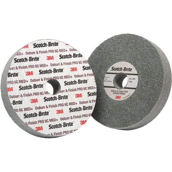 3M - 6" Medium Grade Ceramic Deburring Disc - 1" Center Hole, Holder Required - Eagle Tool & Supply