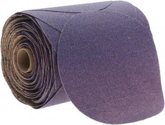 3M - 6" Diam, 80 Grit Ceramic Adhesive PSA Disc - Medium Grade, Purple, Paper Backing, Flexible, Use with Random Orbital Sanders - Eagle Tool & Supply