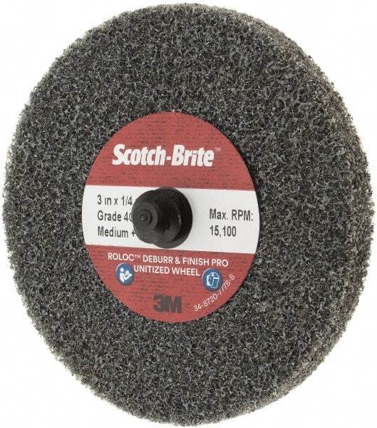 3M - 3" Disc Diam, Ceramic Quick Change Disc - Type R Attaching System, Coated, Medium Grade - Eagle Tool & Supply