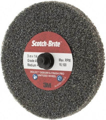3M - 3" Disc Diam, Ceramic Quick Change Disc - Type R Attaching System, Coated, Medium Grade - Eagle Tool & Supply