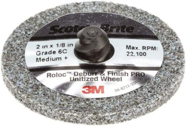 3M - 2" Disc Diam, Ceramic Quick Change Disc - Type R Attaching System, Coated, Medium Grade - Eagle Tool & Supply