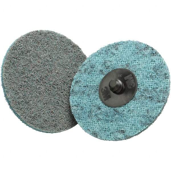 3M - 3" Disc Diam, Aluminum Oxide Quick Change Disc - Type S Attaching System, Coated, Medium Grade - Eagle Tool & Supply