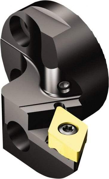 Sandvik Coromant - Left Hand Cut, Size 40, TR-DC1308 Insert Compatiblity, Modular Turning & Profiling Cutting Unit Head - 27mm Ctr to Cutting Edge, 32mm Head Length, Through Coolant, Series CoroTurn TR - Eagle Tool & Supply