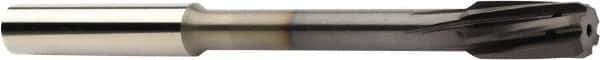 Sandvik Coromant - 9mm Solid Carbide 6 Flute Chucking Reamer - Spiral Flute, 26mm Flute Length, 100mm OAL - Eagle Tool & Supply