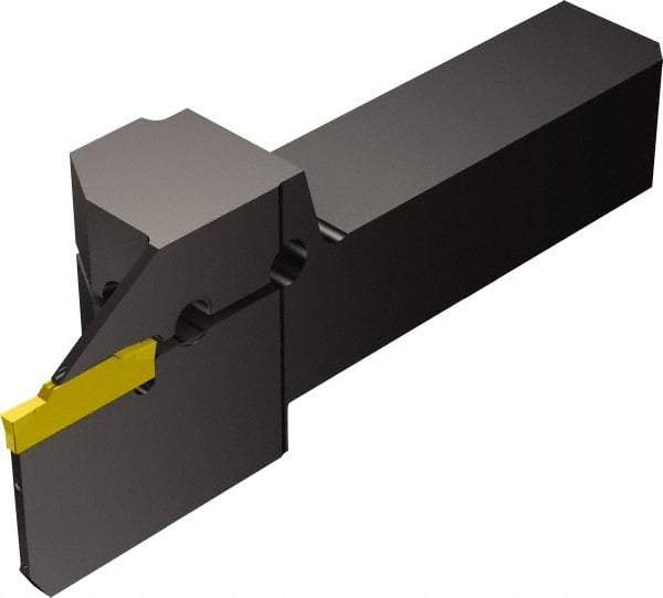 Sandvik Coromant - QS, Internal or External, Right Hand, 0.8" Max Depth of Cut, Indexable Grooving Tool Holder - N123F2-0250-0002-CM Insert Compatibility, 3/4" Shank Height, 3/4" Shank Width, 4-1/4" OAL, Through Coolant - Eagle Tool & Supply