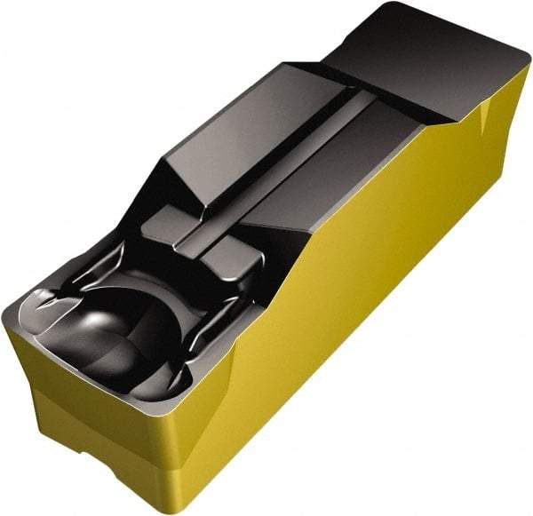 Sandvik Coromant - M1N123 GM Grade 4325, 9mm Cutting Width Carbide Grooving Insert - Neutral, 0.8mm Corner Radius, TiCN/Al2O3/TiN Finish - Eagle Tool & Supply
