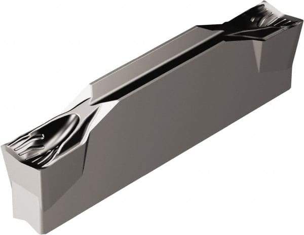 Sandvik Coromant - N123G2-...G CF 1105 Grade, 0.1181" Cutting Width, Carbide Cutoff Insert - 0° Neutral Lead Angle, 0.0039" Cnr Rad, TiAlN Coated - Eagle Tool & Supply