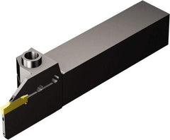 Sandvik Coromant - F123, Internal or External, Right Hand, 1-1/4" Max Depth of Cut, Indexable Grooving Tool Holder - N123M2-1000-0008-GM Insert Compatibility, 1-1/4" Shank Height, 1-1/4" Shank Width, 6.9528" OAL, Through Coolant - Eagle Tool & Supply
