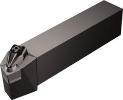 Sandvik Coromant - DSRNR/L, Left Hand Cut, 15° Lead Angle, 15.88mm Shank Height x 15.88mm Shank Width, Negative Rake Indexable Turning Toolholder - 114.3mm OAL, SNMG 09 03 08, SNMG 322 Insert Compatibility, Series T-Max P - Eagle Tool & Supply