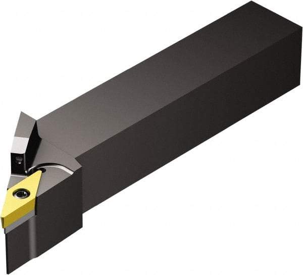 Sandvik Coromant - SVJBR/L..HP, Left Hand Cut, -3° Lead Angle, 32mm Shank Height x 25mm Shank Width, Neutral Rake Indexable Turning Toolholder - 170mm OAL, VBMT 16 04 08, VBMT 332 Insert Compatibility, Series CoroTurn 107 - Eagle Tool & Supply