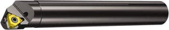 Sandvik Coromant - Internal Thread, Left Hand Cut, 3/8" Shank Width x 23/64" Shank Height Indexable Threading Toolholder - 6" OAL, Various Insert Compatibility, L166.0L Toolholder, Series T-Max U-Lock 166 - Eagle Tool & Supply