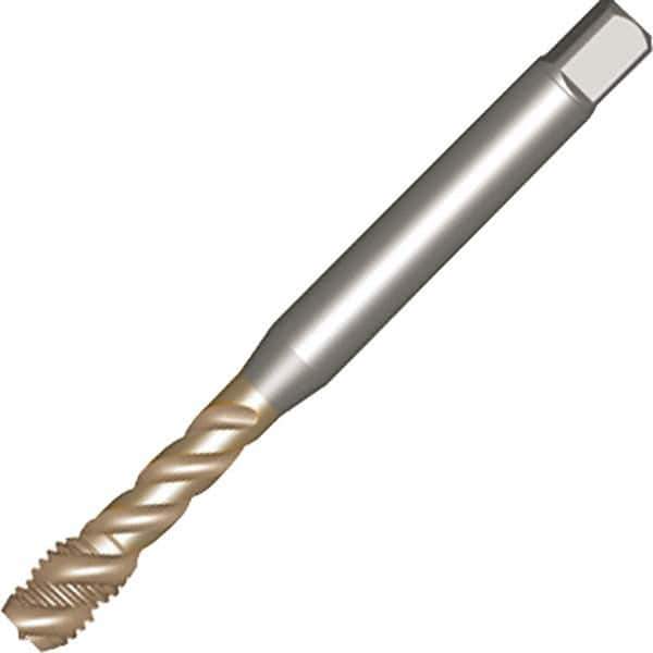 Sandvik Coromant - 1/4-20 UNC 3 Flute 2B Spiral Flute Tap - High Speed Steel, Uncoated, 82mm OAL, Right Hand Thread, Series CoroTap 300 - Eagle Tool & Supply