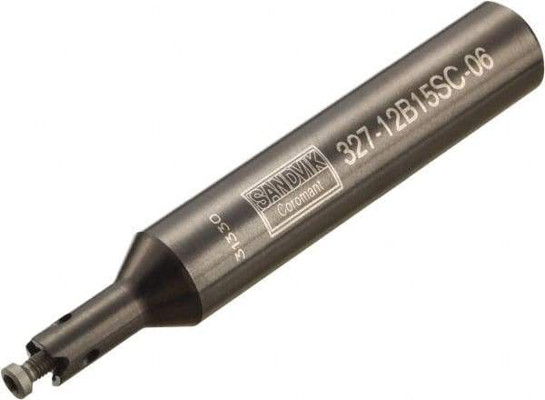 Sandvik Coromant - CoroMill 327 6mm Weldon Shank Milling Tip Insert Holder & Shank - 70.5mm Projection, 0.2362" Neck Diam, 6mm Nose Diam, 70.5mm OAL, Steel 327-xxB Tool Holder - Eagle Tool & Supply