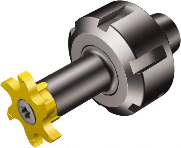 Sandvik Coromant - CoroMill 327 ER16 Collet Shank Milling Tip Insert Holder & Shank - 16.25mm Projection, 0.3543" Neck Diam, 9mm Nose Diam, 48.35mm OAL, Steel 392.ER327 Tool Holder - Eagle Tool & Supply
