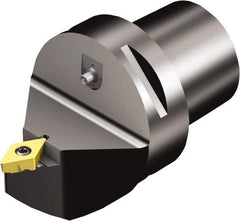 Sandvik Coromant - Neutral Cut, Size C4, TR-DC1308 Insert Compatiblity, Modular Turning & Profiling Cutting Unit Head - 0.5mm Ctr to Cutting Edge, 50mm Head Length, Through Coolant, Series CoroTurn TR - Eagle Tool & Supply