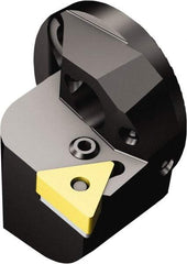Sandvik Coromant - Right Hand Cut, Size 32, TNMG 16 04 08 & TNMG 332 Insert Compatiblity, External Modular Turning & Profiling Cutting Unit Head - 22mm Ctr to Cutting Edge, 35mm Head Length, Through Coolant, Series T-Max P - Eagle Tool & Supply