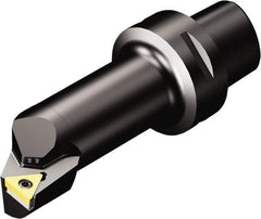 Sandvik Coromant - Right Hand Cut, Size C4, TCMT 221 Insert Compatiblity, Modular Turning & Profiling Cutting Unit Head - 13mm Ctr to Cutting Edge, 80mm Head Length, Through Coolant, Series CoroTurn 107 - Eagle Tool & Supply