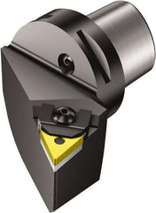 Sandvik Coromant - Left Hand Cut, Size C3, TNMG 16 04 08 & TNMG 332 Insert Compatiblity, External Modular Turning & Profiling Cutting Unit Head - 22mm Ctr to Cutting Edge, 40mm Head Length, Through Coolant, Series T-Max P - Eagle Tool & Supply