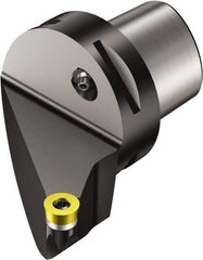 Sandvik Coromant - Left Hand Cut, Size C6, RCMT 16 06 M0 Insert Compatiblity, Modular Turning & Profiling Cutting Unit Head - 45mm Ctr to Cutting Edge, 65mm Head Length, Through Coolant, Series CoroTurn 107 - Eagle Tool & Supply