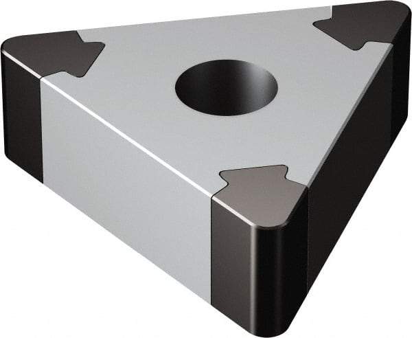 Sandvik Coromant - TNGA333 Grade 7025 CBN Turning Insert - 60° Triangle, 3/8" Inscr Circle, 3/16" Thick, 3/64" Corner Radius - Eagle Tool & Supply
