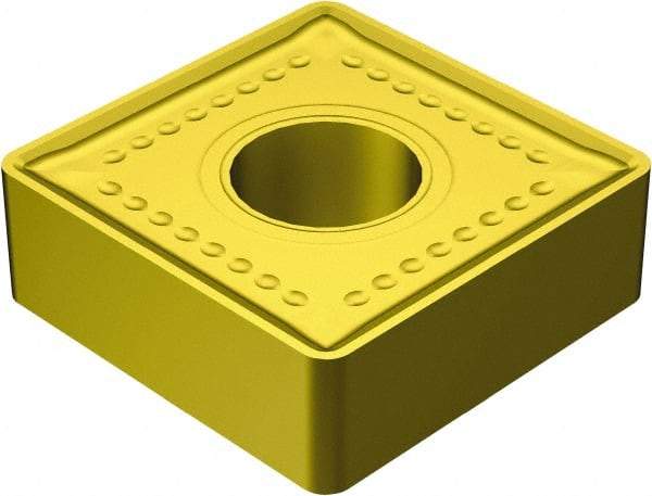 Sandvik Coromant - SNMM646 MR Grade 2035 Carbide Turning Insert - TiAlN/TiN Finish, 90° Square, 3/4" Inscr Circle, 1/4" Thick, 3/32" Corner Radius - Eagle Tool & Supply