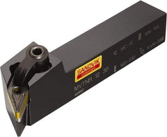 Sandvik Coromant - MVTN, Right Hand Cut, -27.50° Lead Angle, 3/4" Shank Height x 3/4" Shank Width, Negative Rake Indexable Turning Toolholder - 4-1/2" OAL, VNMG 16 04 08 Insert Compatibility, Series T-Max P - Eagle Tool & Supply