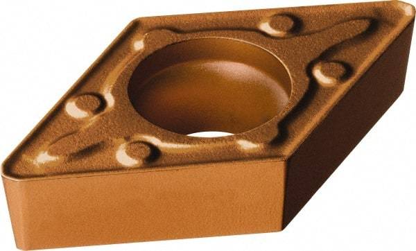 Sandvik Coromant - DCMX32.51 WM Grade 1115 Carbide Turning Insert - TiAlN/AlCr2O3 Finish, 55° Diamond, 3/8" Inscr Circle, 5/32" Thick, 1/64" Corner Radius - Eagle Tool & Supply