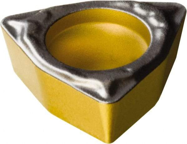 Sandvik Coromant - WPMT1.211 PF Grade 1515 Carbide Turning Insert - TiCN/Al2O3/TiN Finish, 80° Trigon, 5/32" Inscr Circle, 1/16" Thick, 1/64" Corner Radius - Eagle Tool & Supply