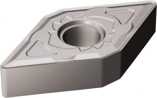 Sandvik Coromant - DNMG431 SM Grade H13A Carbide Turning Insert - Uncoated, 55° Diamond, 1/2" Inscr Circle, 3/16" Thick, 1/64" Corner Radius - Eagle Tool & Supply