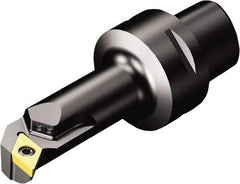 Sandvik Coromant - Right Hand Cut, Size C4, DCMT 3(2.5)2 Insert Compatiblity, Modular Turning & Profiling Cutting Unit Head - 13mm Ctr to Cutting Edge, 80mm Head Length, Through Coolant, Series CoroTurn 107 - Eagle Tool & Supply