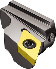 Sandvik Coromant - Right Hand Cut, Size 32, DCMT 3(2.5)2 Insert Compatiblity, Modular Turning & Profiling Cutting Unit Head - 21mm Ctr to Cutting Edge, 20mm Head Length, Series CoroTurn 107 - Eagle Tool & Supply