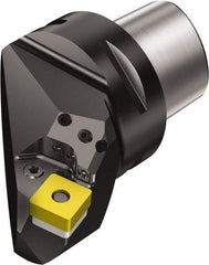 Sandvik Coromant - Left Hand Cut, Size C6, SNMG 15 06 12 & SNMG 543 Insert Compatiblity, External Modular Turning & Profiling Cutting Unit Head - 45mm Ctr to Cutting Edge, 68.8mm Head Length, Through Coolant, Series T-Max P - Eagle Tool & Supply