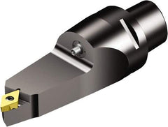 Sandvik Coromant - Left Hand Cut, Size C6, TR-DC1308 Insert Compatiblity, Modular Turning & Profiling Cutting Unit Head - 130mm Head Length, Through Coolant, Series CoroTurn TR - Eagle Tool & Supply