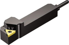Sandvik Coromant - QS-STJC, Right Hand Cut, -3° Lead Angle, 12mm Shank Height x 12mm Shank Width, Neutral Rake Indexable Turning Toolholder - 70mm OAL, TCMT 11 02 04 Insert Compatibility, Series CoroTurn 107 - Eagle Tool & Supply