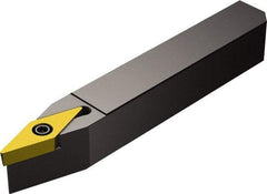 Sandvik Coromant - QS-SVVB, Neutral Cut, 17.50° Lead Angle, 16mm Shank Height x 16mm Shank Width, Neutral Rake Indexable Turning Toolholder - 70mm OAL, VBMT 11 03 04 Insert Compatibility, Series CoroTurn 107 - Eagle Tool & Supply