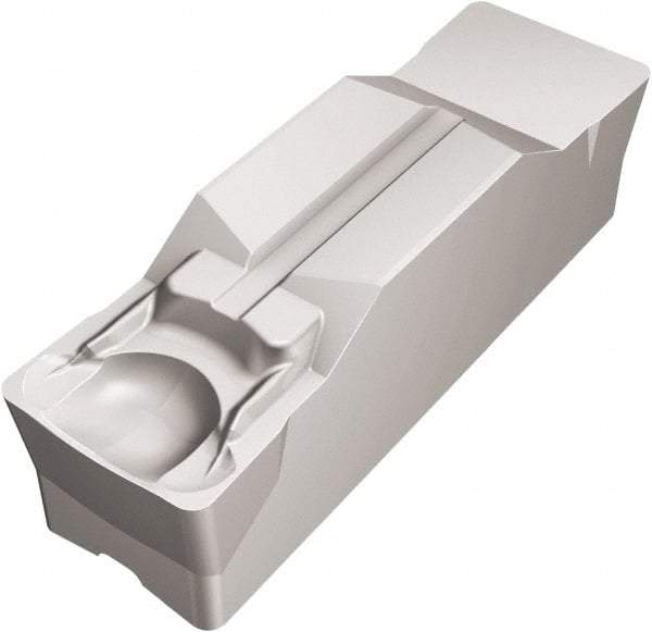 Sandvik Coromant - M1N123 GM Grade H13A, 9mm Cutting Width Carbide Grooving Insert - Neutral, 0.8mm Corner Radius, Uncoated - Eagle Tool & Supply