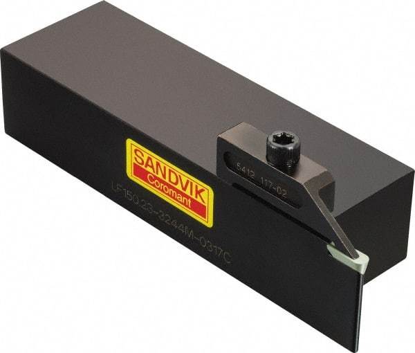 Sandvik Coromant - R/LF150.23, External, Left Hand, 29mm Max Depth of Cut, Indexable Grooving Tool Holder - CSG-6250, 150.23-0635 Insert Compatibility, 32mm Shank Height, 44mm Shank Width, 150mm OAL - Eagle Tool & Supply