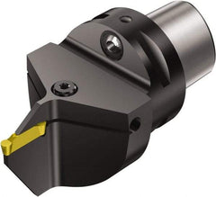 Sandvik Coromant - Cx-NF123..B Insert, 77mm Head Length, Modular Grooving Cutting Unit Head - Neutral Cut, System Size C4, Through Coolant, Series CoroCut 1-2 - Eagle Tool & Supply